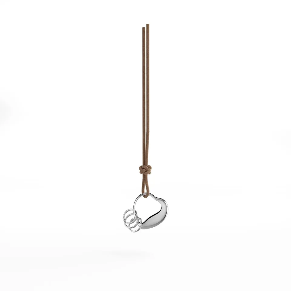 georg-jensen-heart-porte-cl-s-c-ur-acier-inoxydable-argent image 1
