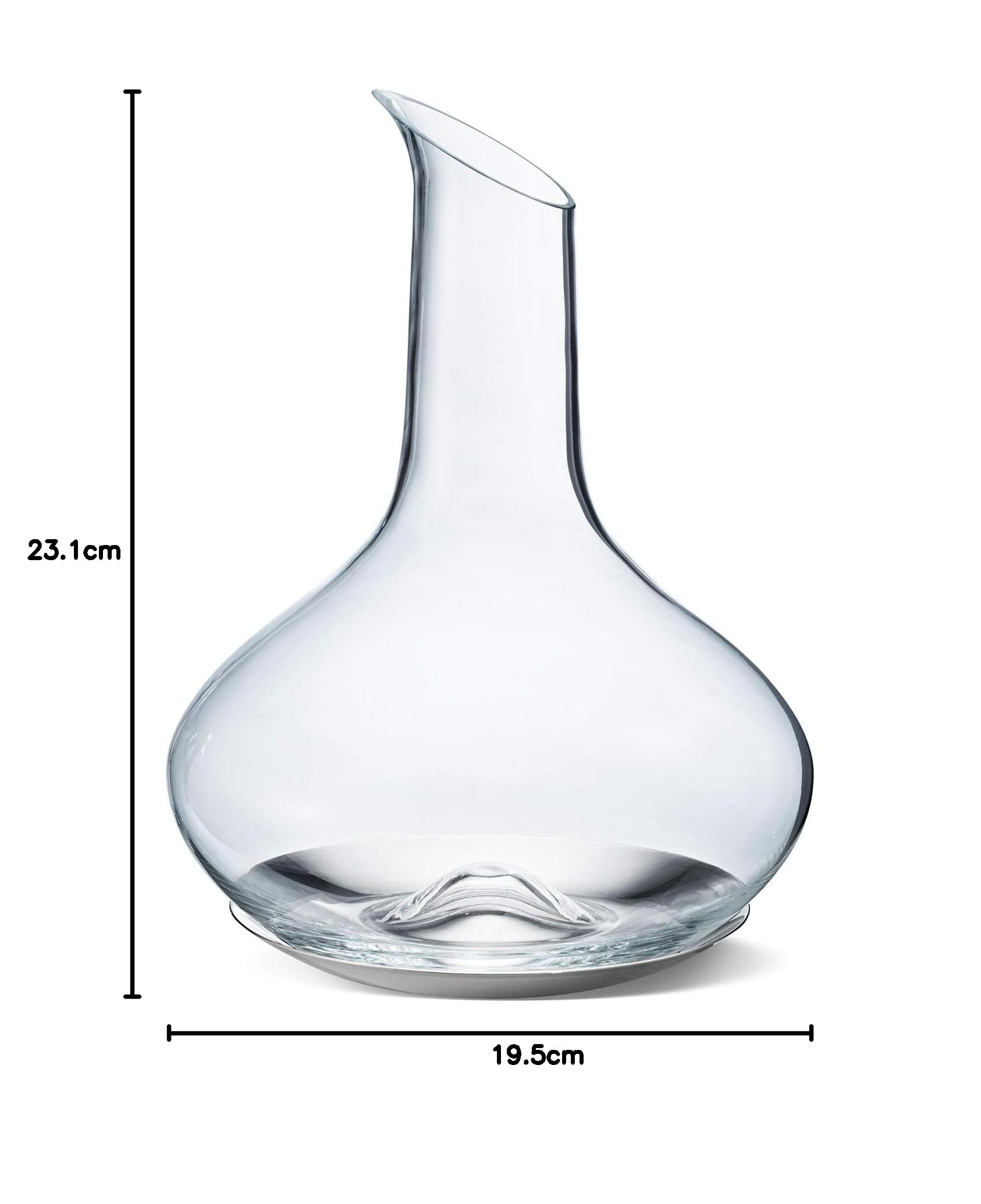georg-jensen-sky-carafe-vin-verre-75-cl-socle-inox image 7