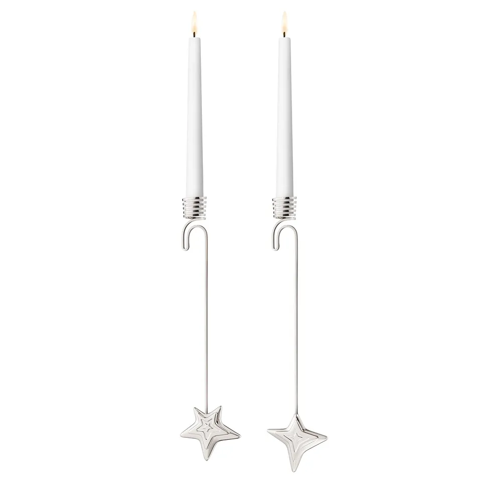 georg-jensen-archive-2021-bougeoirs-toiles-sapin-lot-de-2 image 1