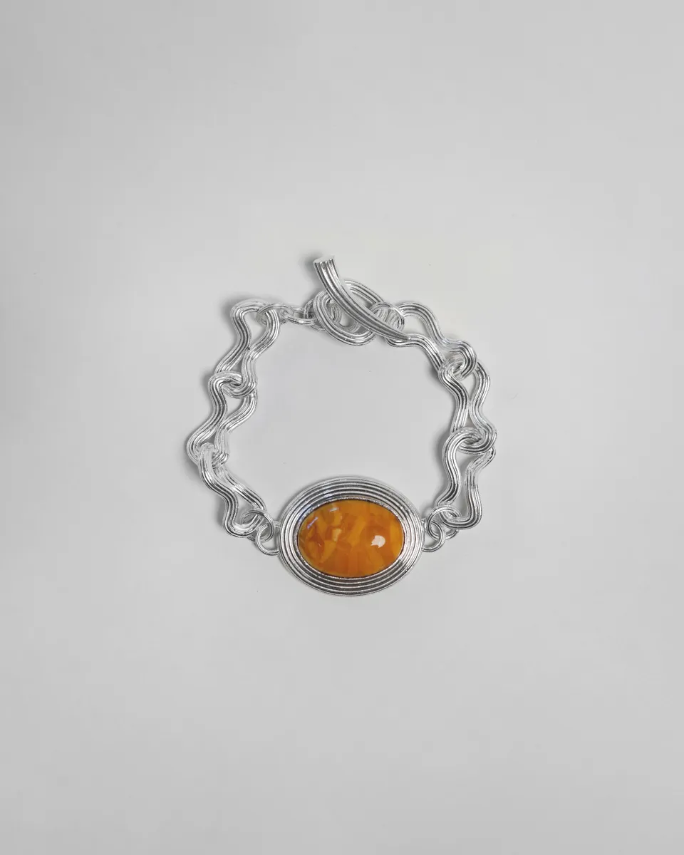hein-studio-de-la-mer-bracelet-ambre-argent-925-20cm image 1