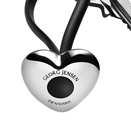 georg-jensen-heart-porte-cl-s-c-ur-noir-acier-inoxydable image 7