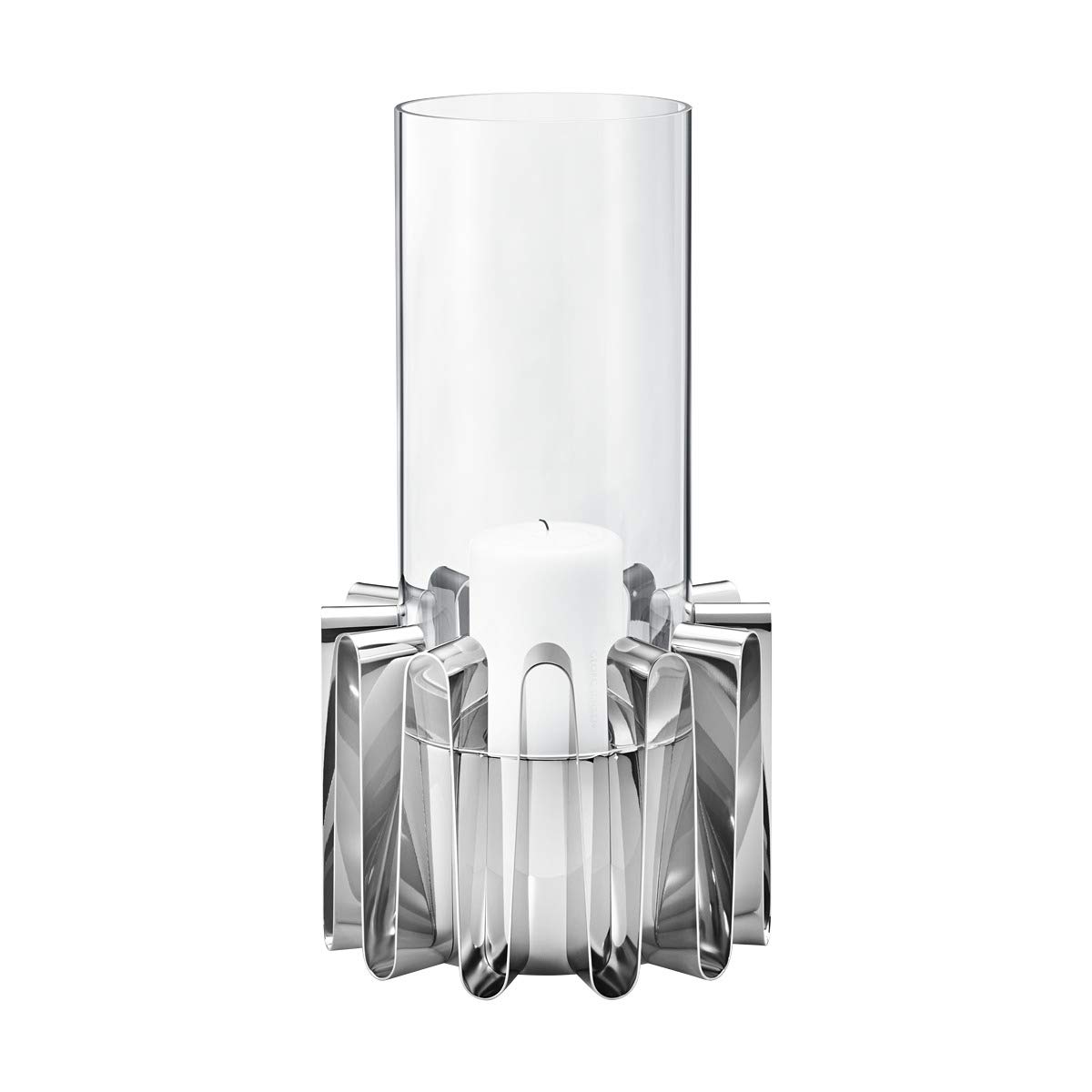 georg-jensen-frequency-lanterne-temp-te-verre-inox-38-cm image 1