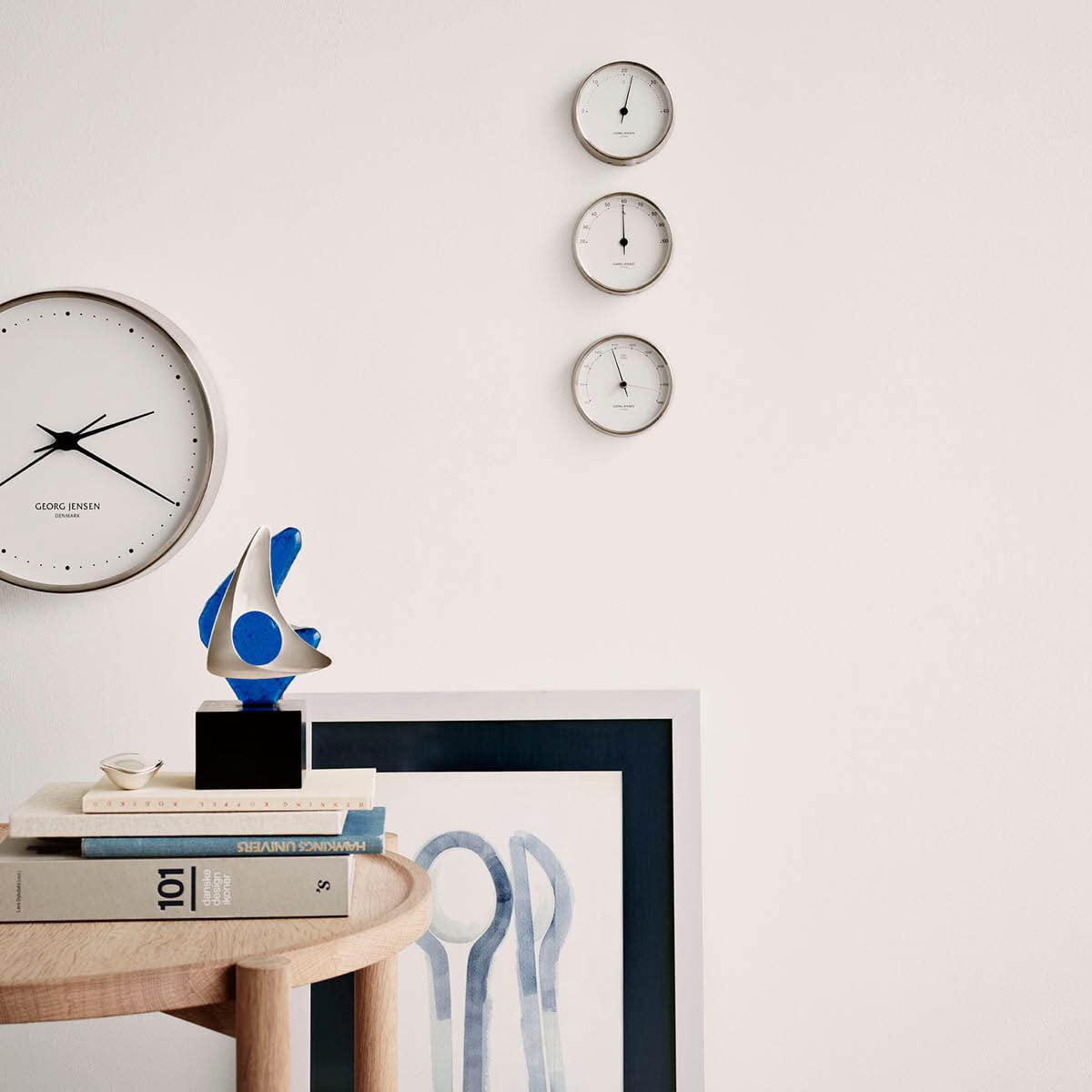 georg-jensen-koppel-horloge-murale-noire-quartz-22-cm image 6