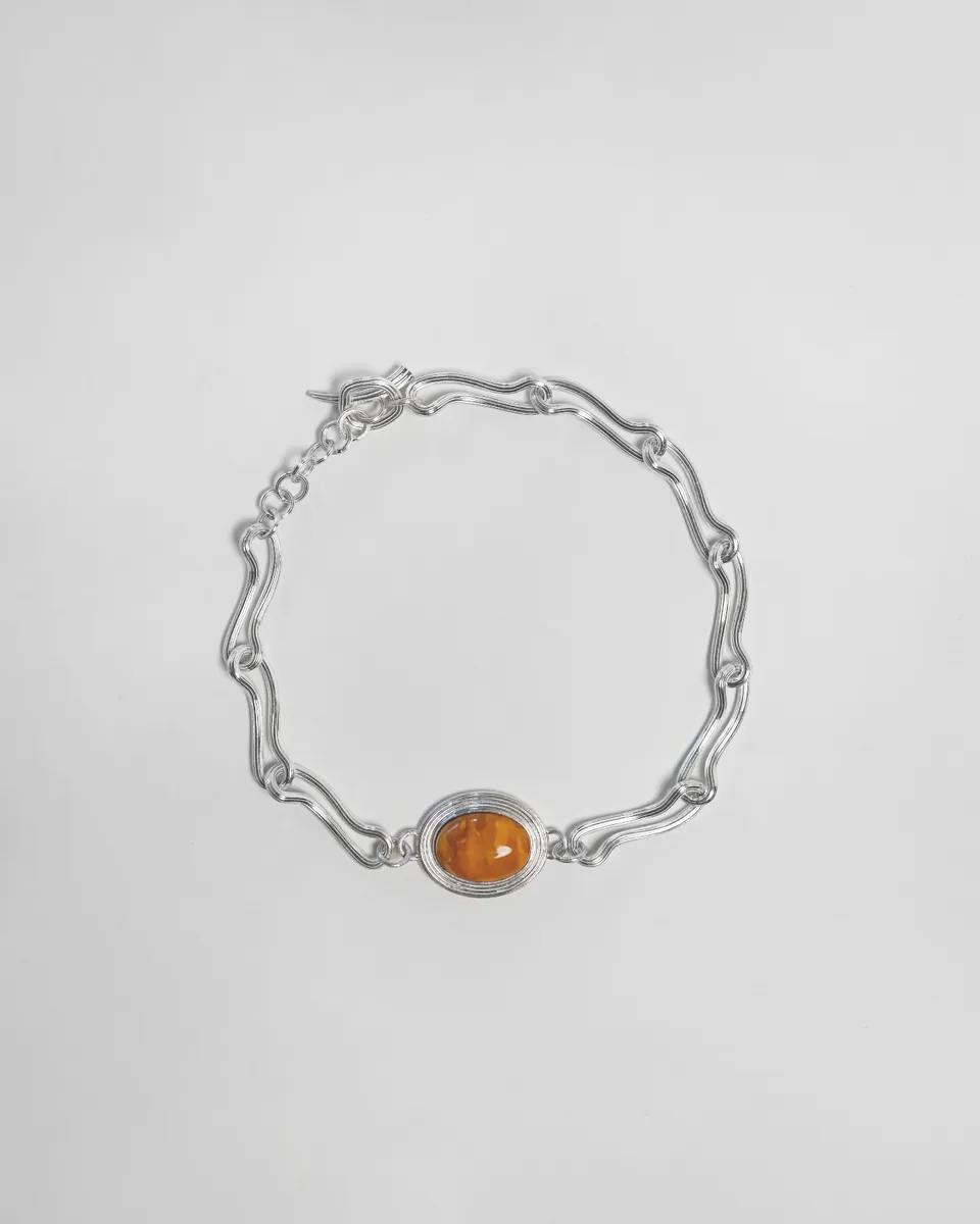 hein-studio-de-la-mer-collier-ambre-argent-925-42-cm image 1
