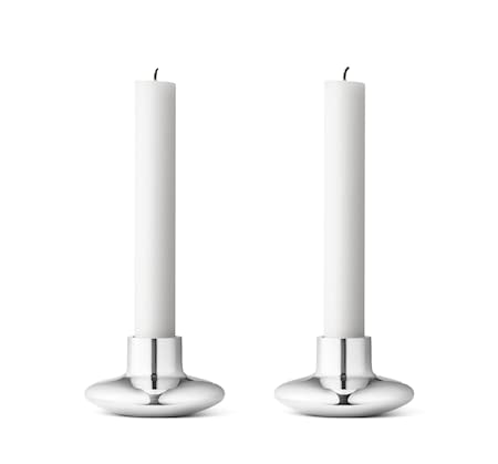 georg-jensen-koppel-bougeoir-inox-lot-de-2-bougies image 1