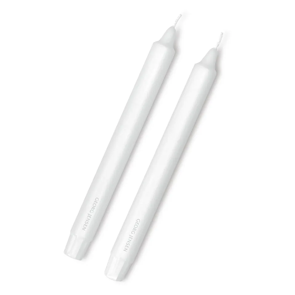 georg-jensen-koppel-lot-2-bougies-blanches-24-cm image 1
