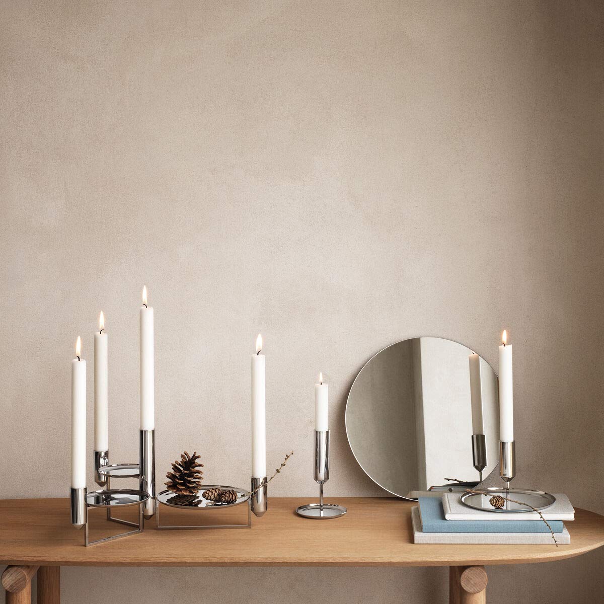 georg-jensen-tunes-bougeoir-plateau-inox-miroir-4-bougies image 3
